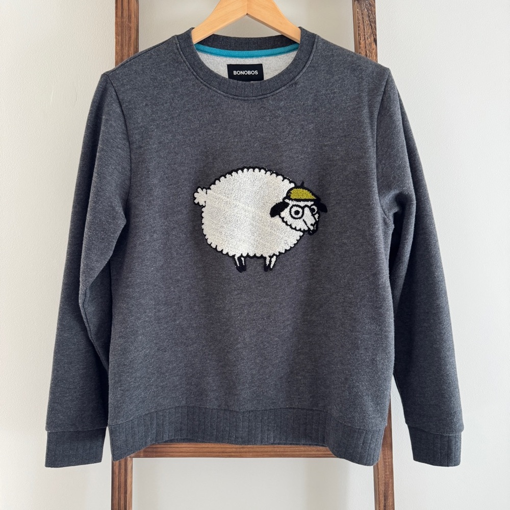 Bonobos Critter Supersoft Fleece Crew: Sheep Smarts
